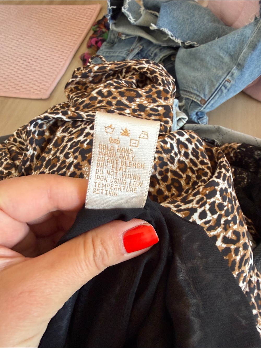 Gold Hawk 100% silk Leopard Satin Cami & Wide-Leg Set - Brown Black - Picture 8 of 8